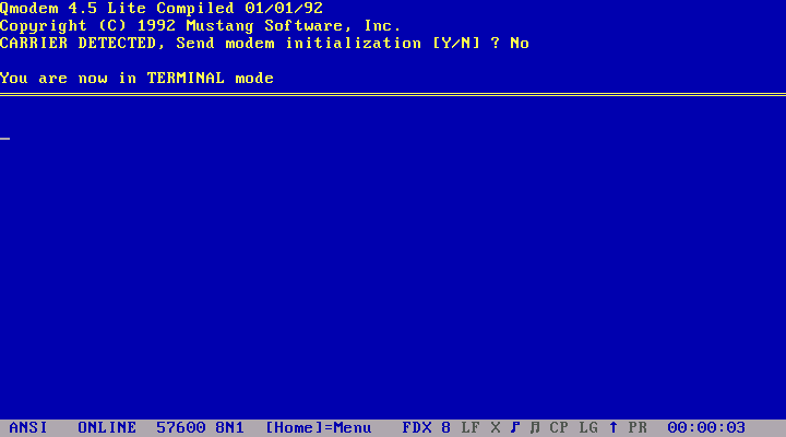 Qmodem 4.5 Lite - Terminal